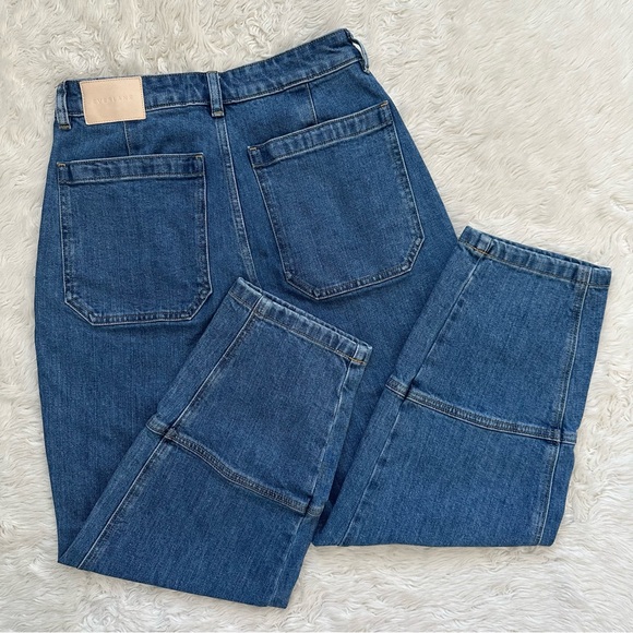 Everlane Jeans The Utility Barrel Jean High Waist Cropped Blue Regular Sz 27 - Picture 3 of 12